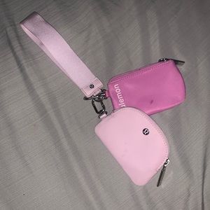 Lululemon pink keychain